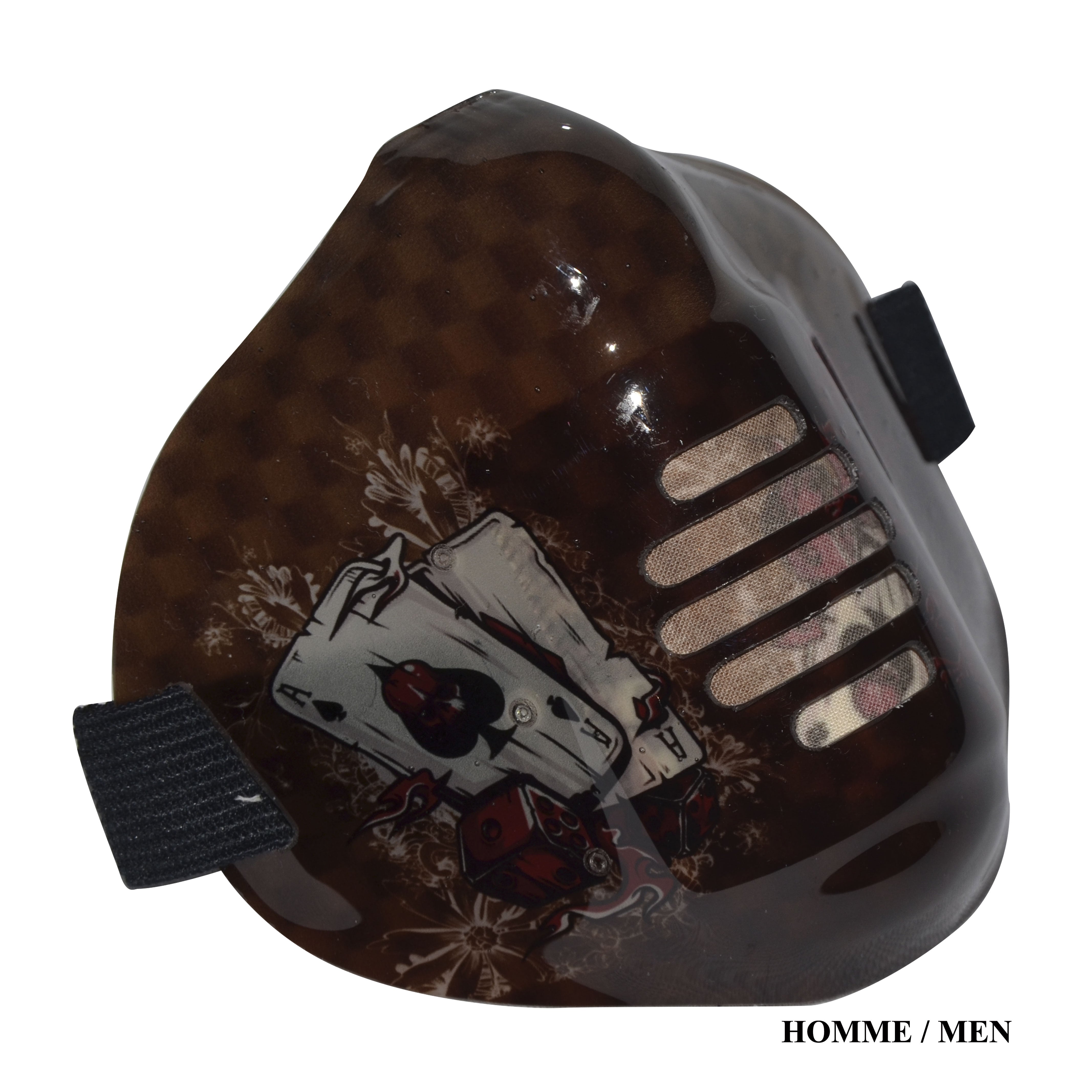MASK-PRO DRAGON-CARDS CARBON-BRASS