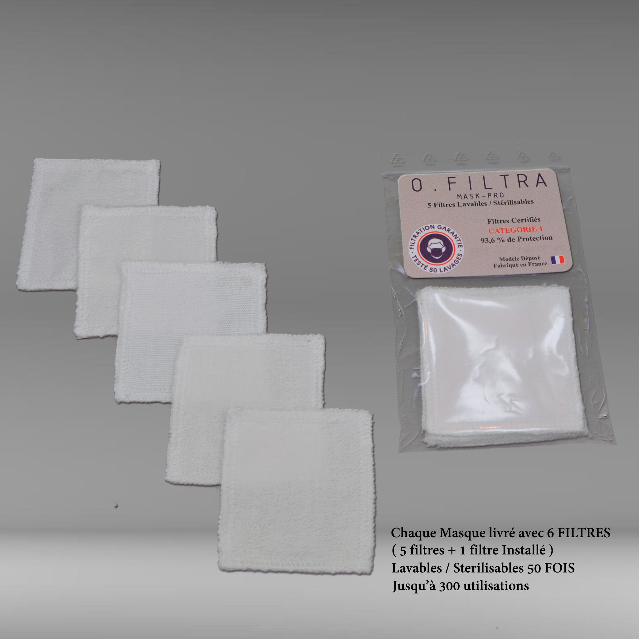 MASK-PRO TRANSLUCIDE BLEU PAR PACK DE 6 PIECES