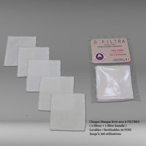 MASK-PRO TRANSLUCIDE BLEU PAR PACK DE 6 PIECES