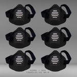 Charger l&#39;image dans la galerie, MASK-PRO TRANSLUCIDE NOIR PAR PACK DE 6 PIECES
