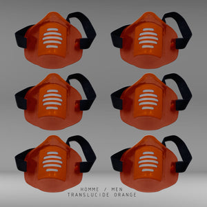 MASK-PRO TRANSLUCIDE ORANGE PAR PACK DE 6 PIECES
