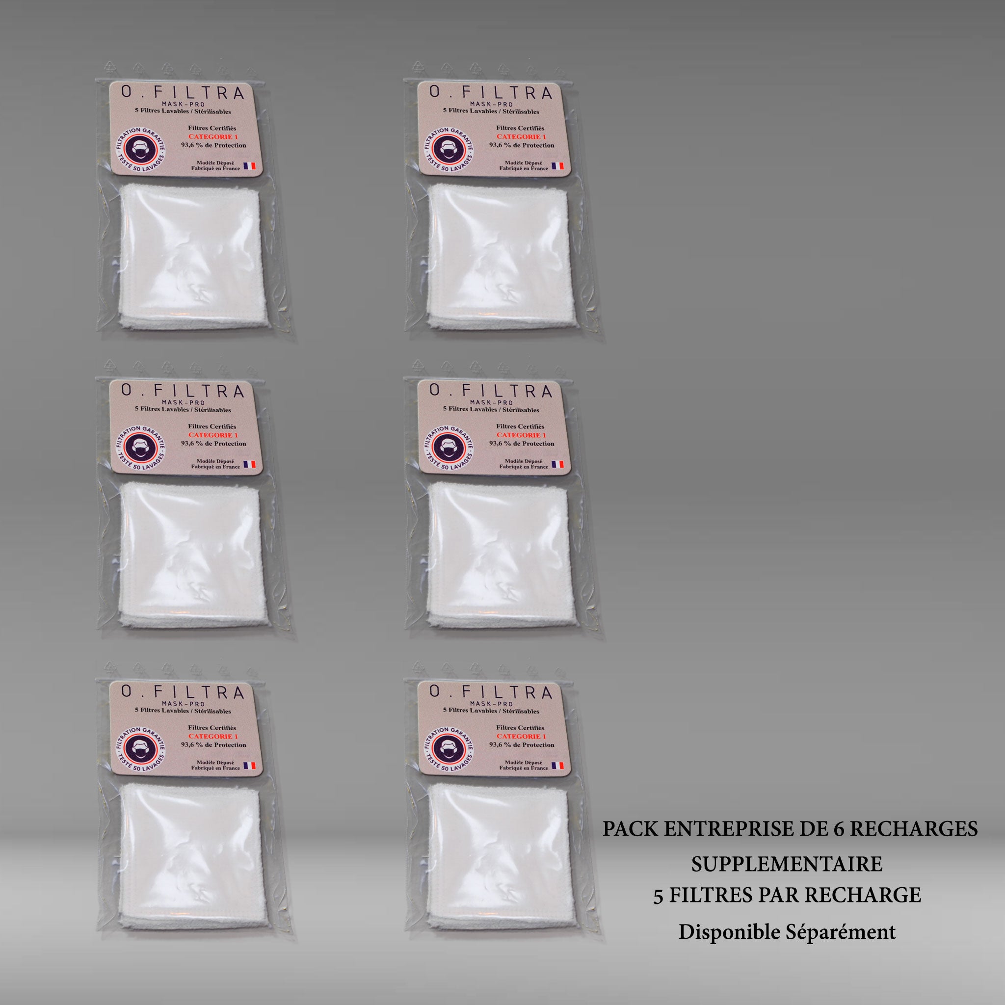 MASK-PRO TRANSLUCIDE BLEU PAR PACK DE 6 PIECES