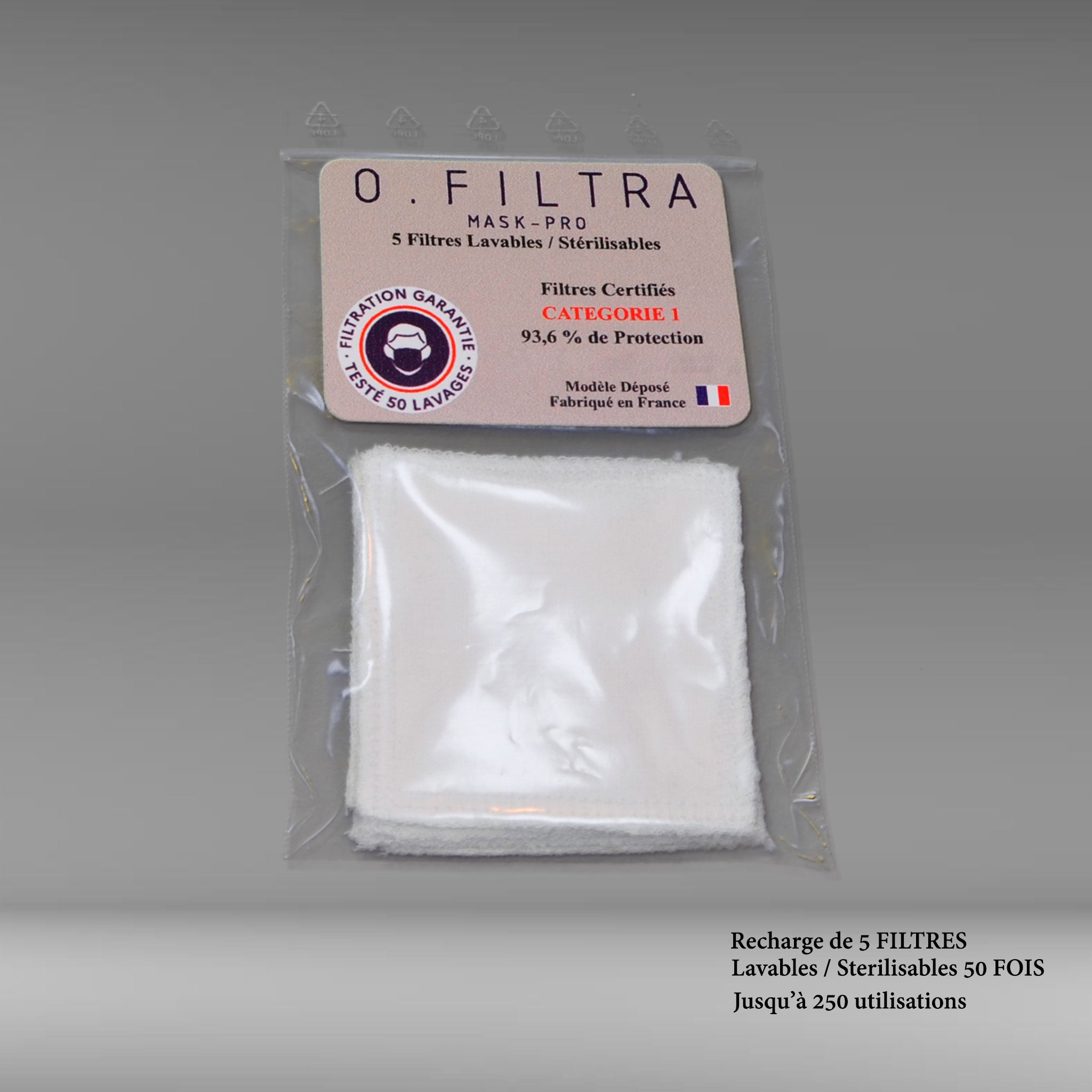 MASK-PRO TRANSPARENT INCOLORE PAR PACK DE 6 PIECES