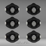 Charger l&#39;image dans la galerie, MASK-PRO TRANSLUCIDE NOIR PAR PACK DE 6 PIECES
