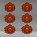 Charger l&#39;image dans la galerie, MASK-PRO TRANSLUCIDE ORANGE PAR PACK DE 6 PIECES
